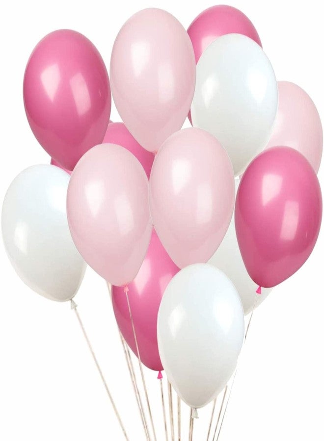 Untumble Half Birthday Decoration for Baby Girl | Pink Decoration Items With Its My 1/2 Birthday Banner, Pink Paperfan Set & Balloons | Pack of 47 - Image 5
